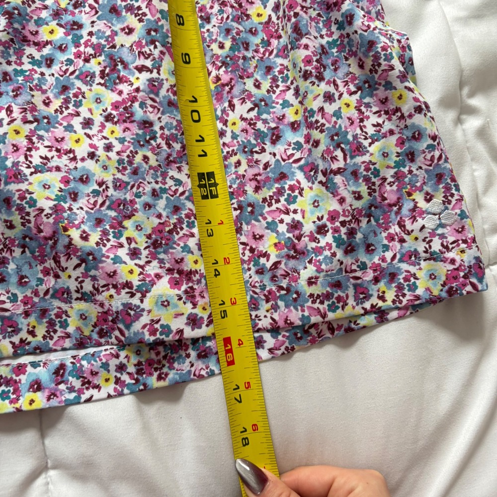 Floral Active Skort Large Purple Blue Athletic Golf Tennis Skirt Preppy Luxury - Picture 4 of 9